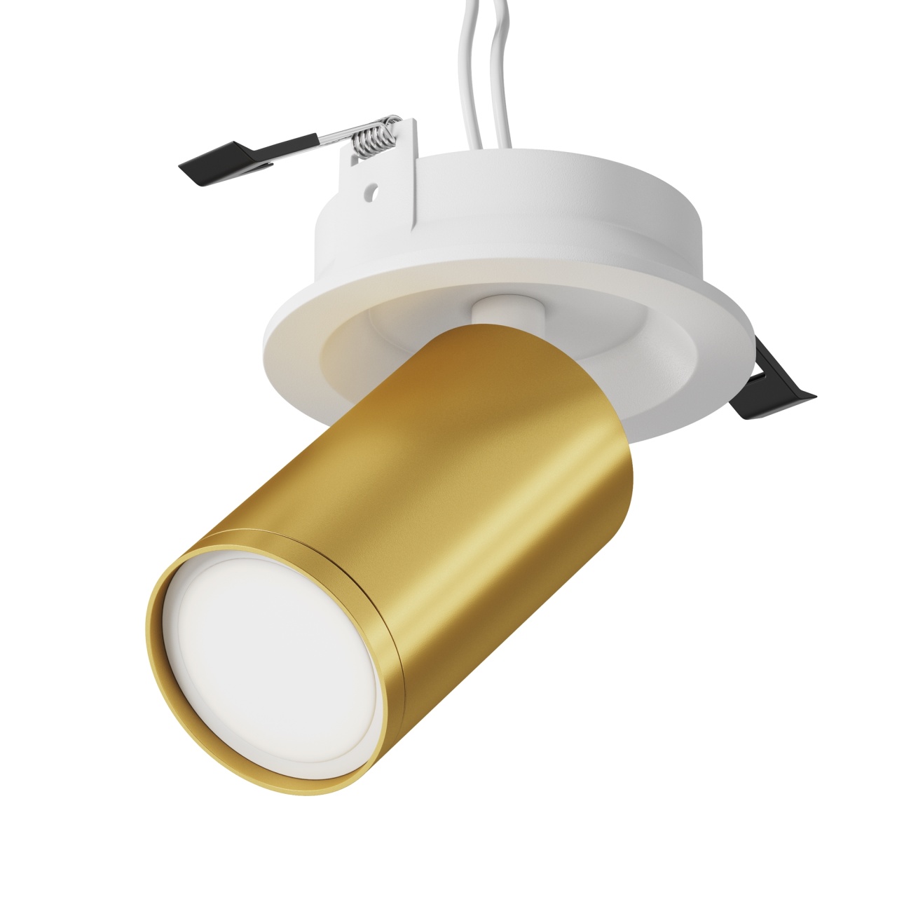 Plafoniera Focus C048CL-U-1WMG, 1xGU10, 10W, alba+aurie, IP20, Maytoni