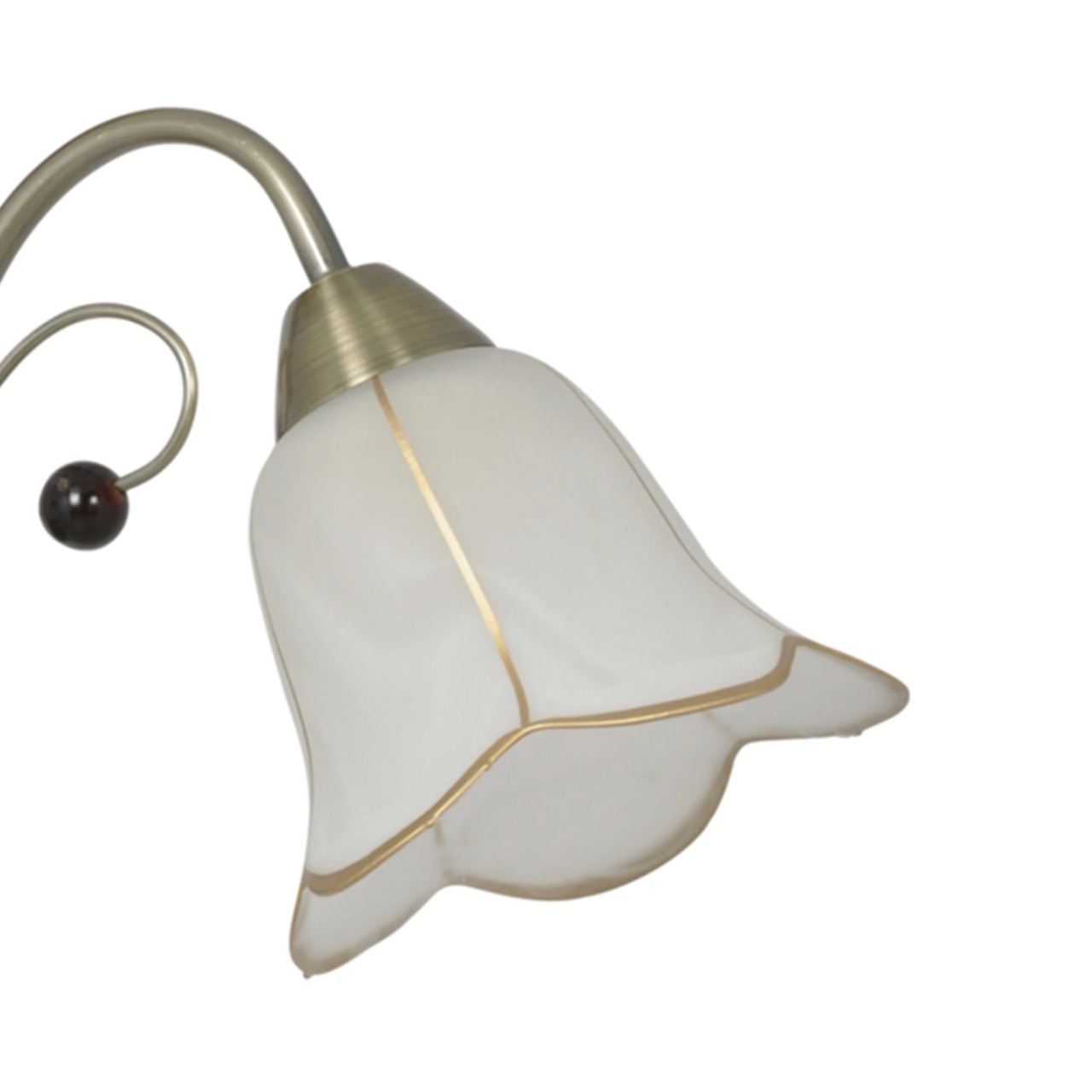 Plafoniera Giulia KL-7221, 3xE14, bronz satin + imitatie lemn + alb, stil clasic, Klausen - imagine 3