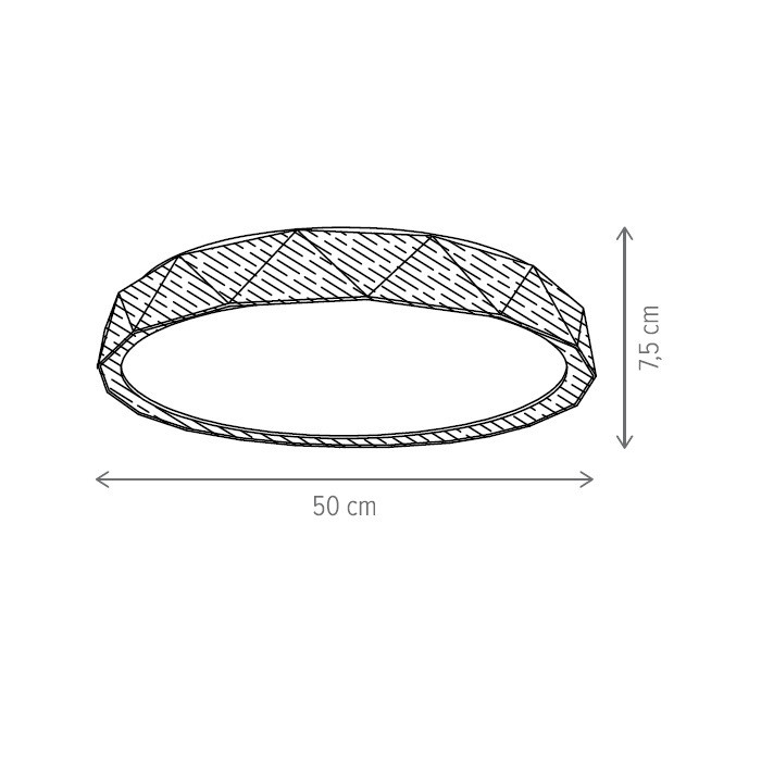 Plafoniera LED Angular KL151035, dimabila, cu telecomanda, 76W, 4500lm, lumina calda+neutra+rece, IP20, alba, Klausen