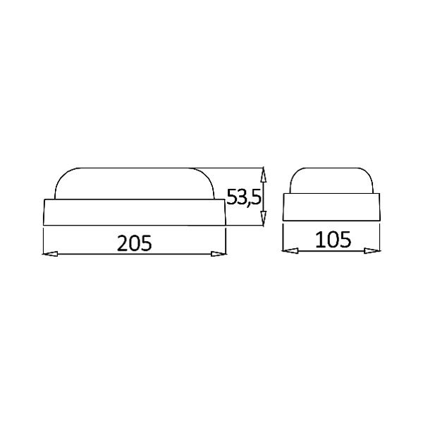 Plafoniera LED BC16-00200, 12W, 840lm, lumina calda(3000K), IP54, alba, Braytron
