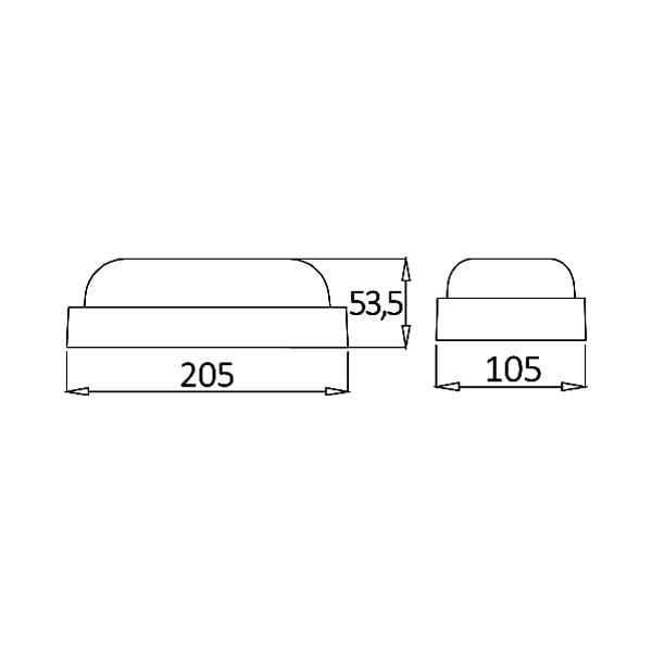 Plafoniera LED BC17-00830, 12W, 840lm, lumina calda(3000K), IP54, alba, Braytron