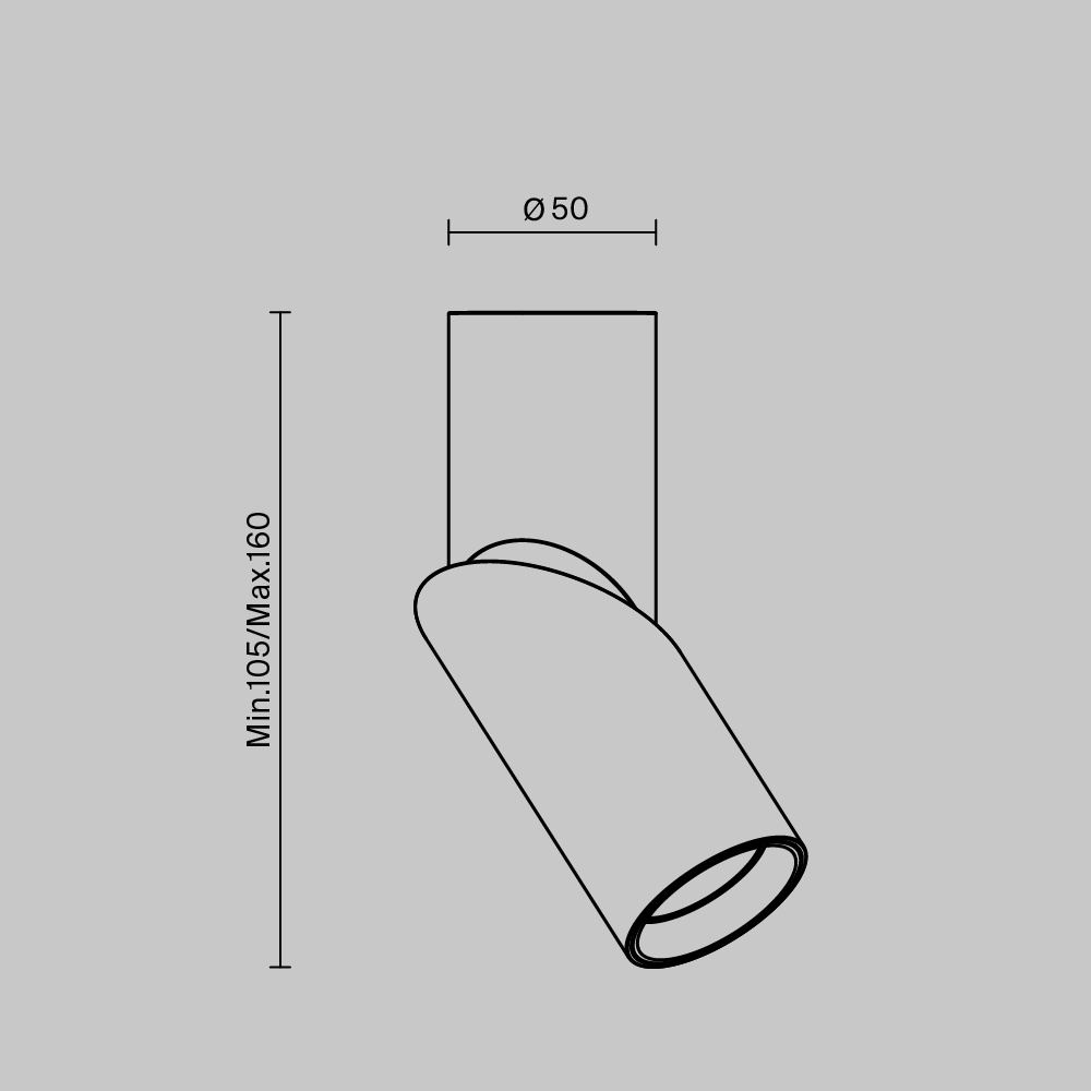 Plafoniera LED Dafne C027CL-L10B, 10W, 800lm, lumina calda, IP20, neagra, Maytoni