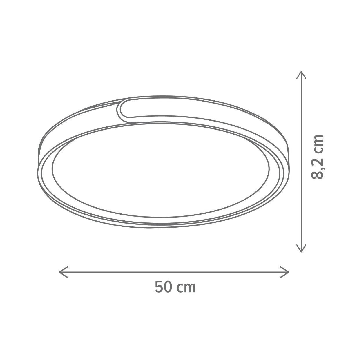 Plafoniera LED Lead, 48W, temperatura de culoare ajustabila(3000-6500 K), alba, Klausen