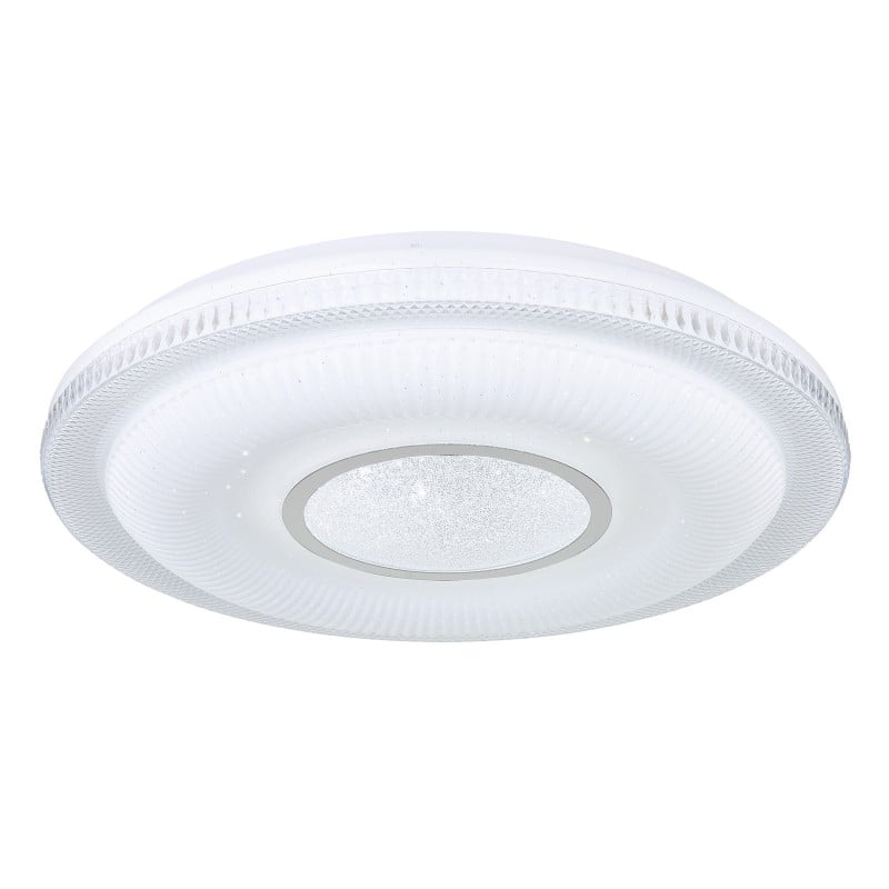 Plafoniera LED Magnifique 48007FSH-30, cu telecomandă, 30W, 2300lm, lumina calda+neutra+rece, IP20, alba+crom, Globo Lighting - 2 | YEO