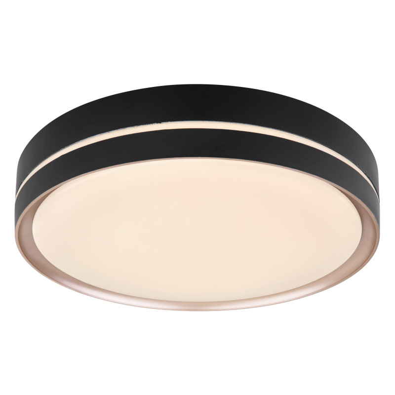 Plafoniera LED Manni 41759-24, cu telecomanda, 24W, 1100lm, lumina calda+neutra+rece, IP20, neagra+bronz, Globo Lighting