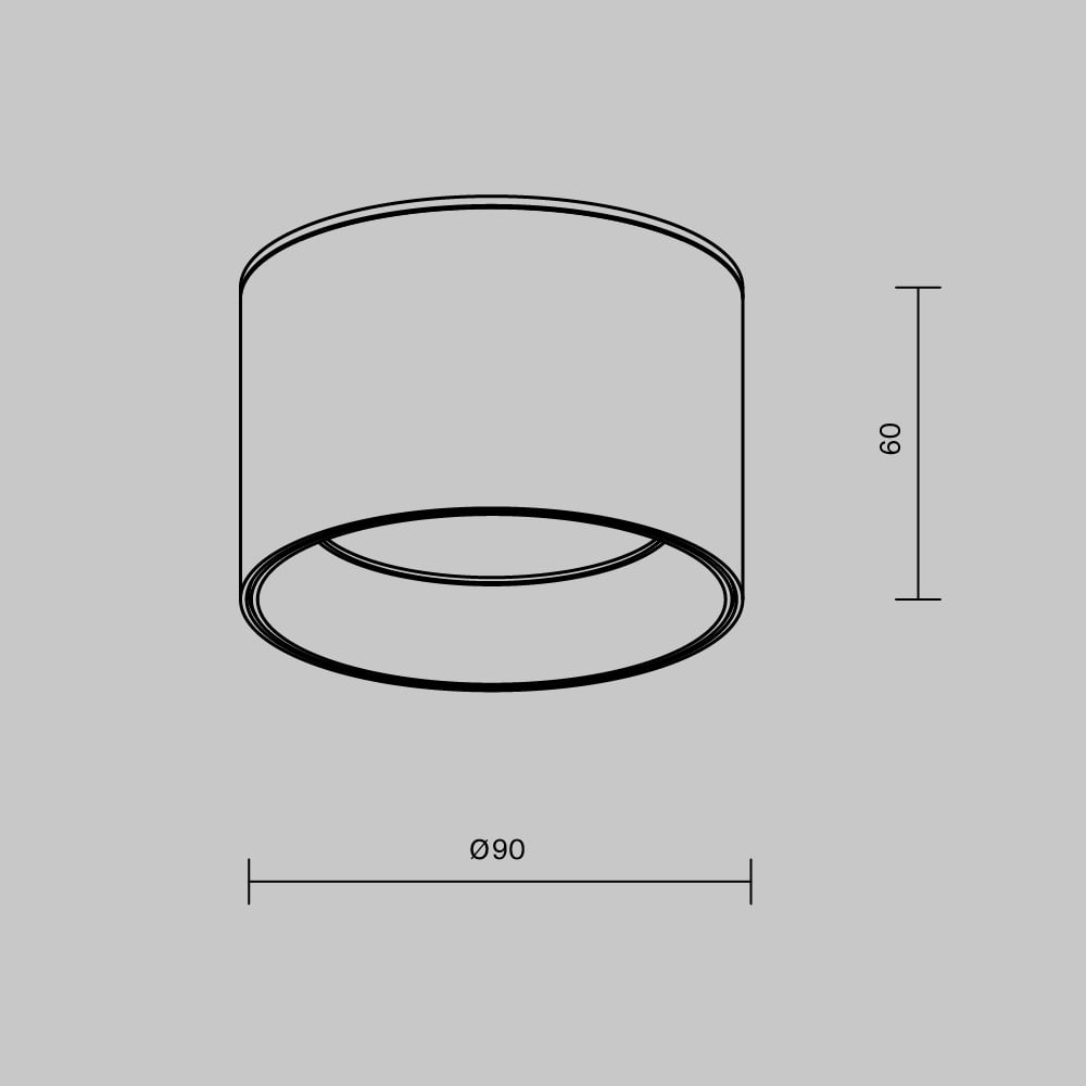 Plafoniera LED Vega C089CL-8W3K-B, 8W, 580lm, lumina calda, IP20, neagra, Maytoni