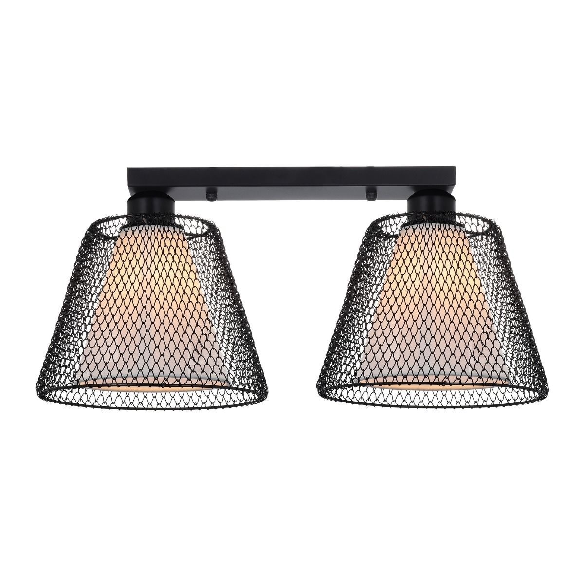 Plafoniera Novos PL2, 2xE27, neagra, Klausen