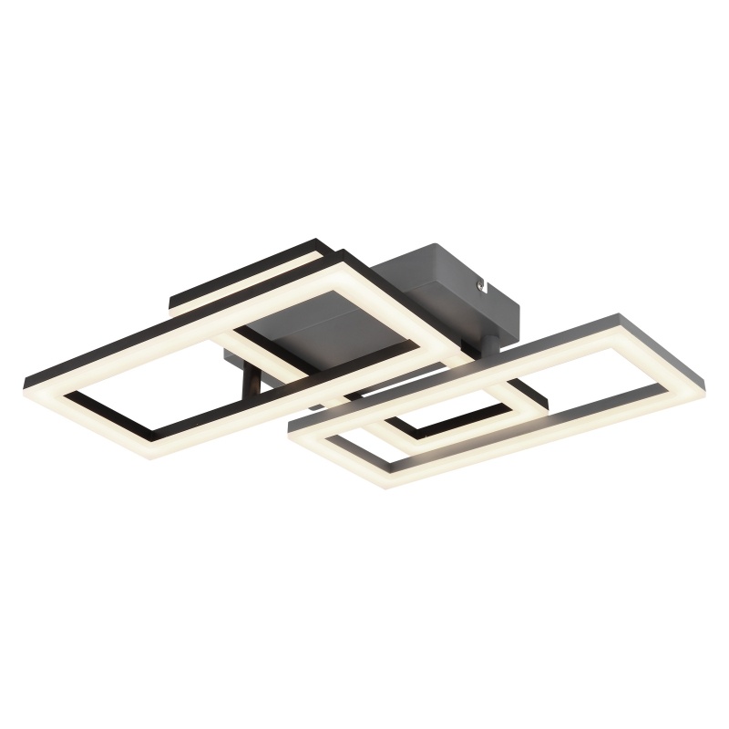 Plafoniera Sapena LED 24W, lumina neutra (4000 K), 1800lm, neagra mata+gri, Globo Lighting - imagine 6