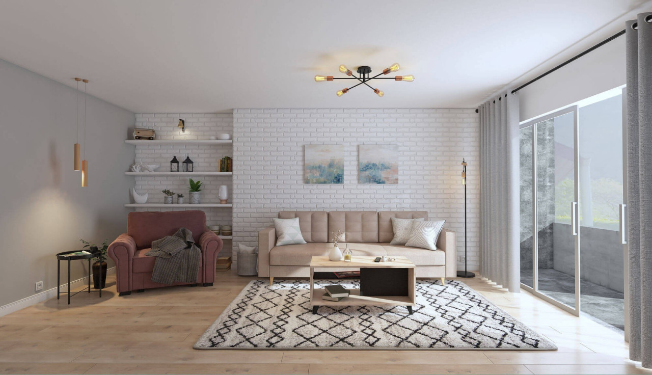 Plafoniera Straight KL100008, 6xE27, neagra+cupru, IP20, Klausen - imagine 5