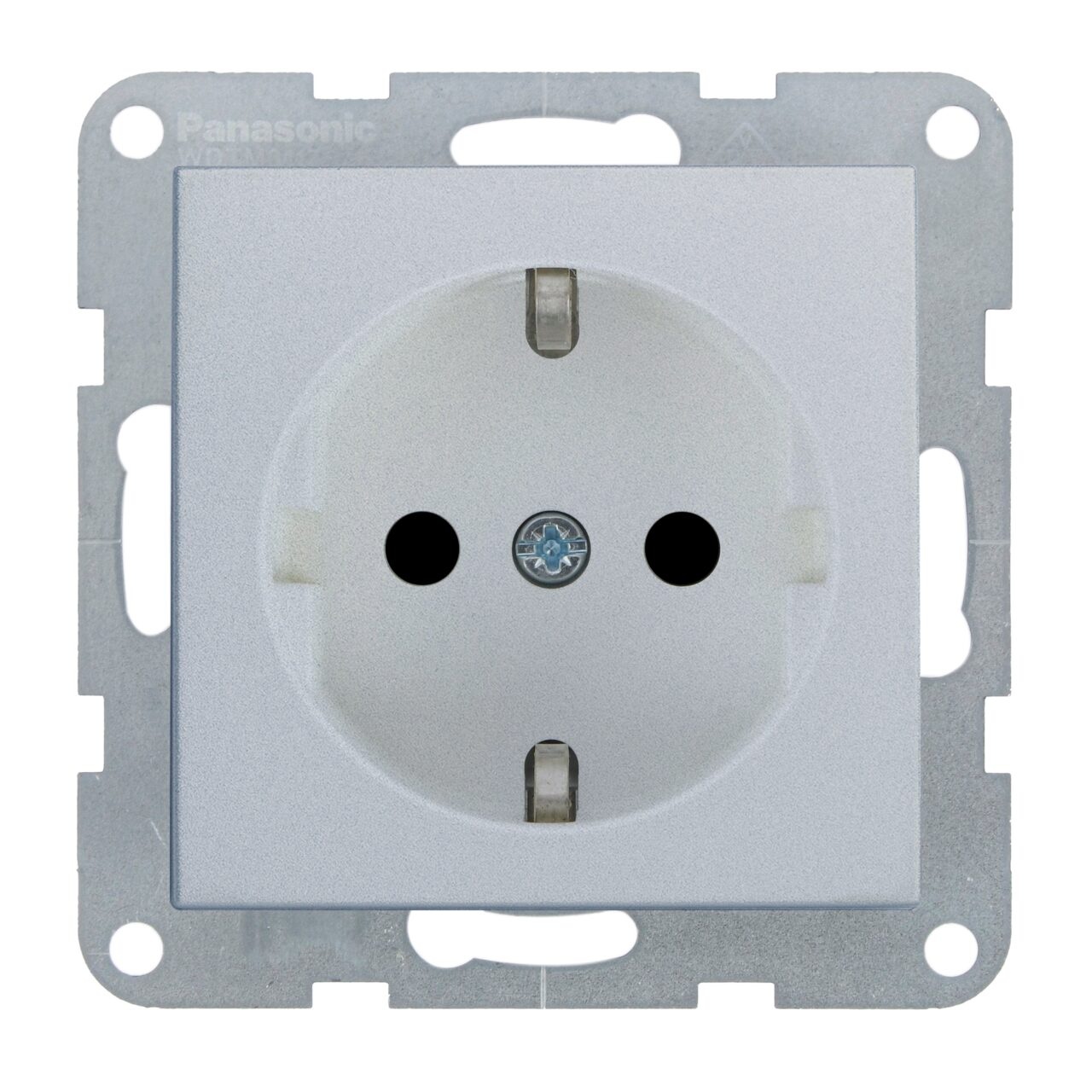 Priza simpla cu impamantare 16A, IP20, Argintiu, Panasonic Karre Plus 55