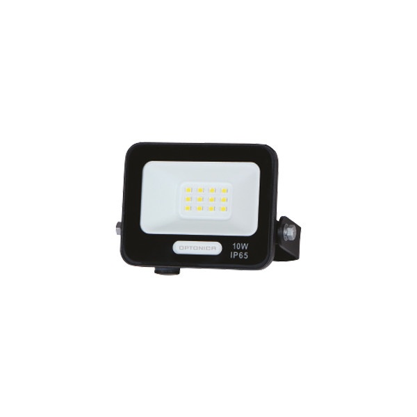 Proiector led 10W, 900lm, IP65, lumina rece 6000K, negru, Optonica