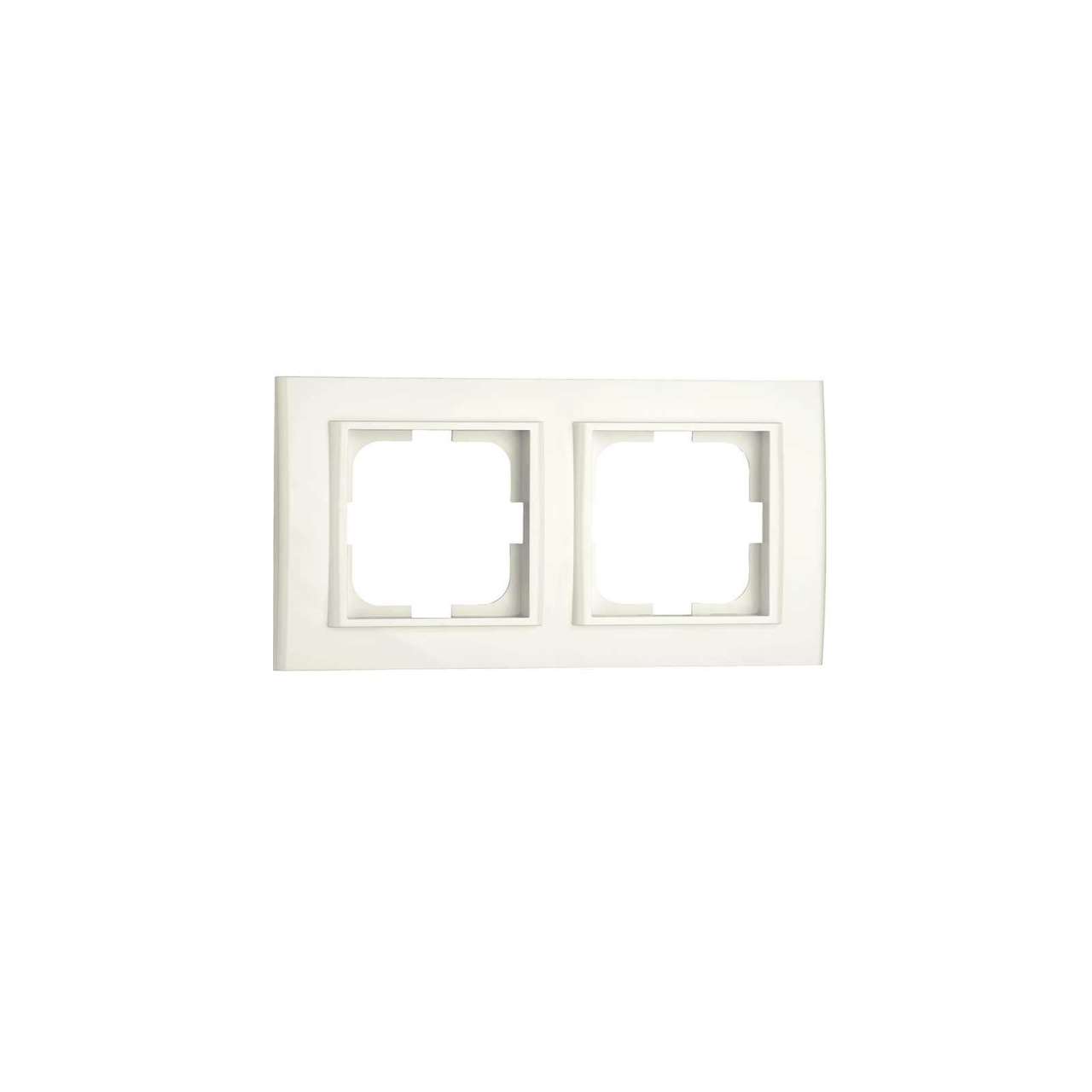 Rama Ovivo Mina ST, 2 module, incastrata, alba
