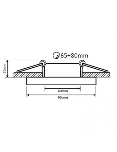 Spot 1224-LVT, patrat, transparent, Lumiled