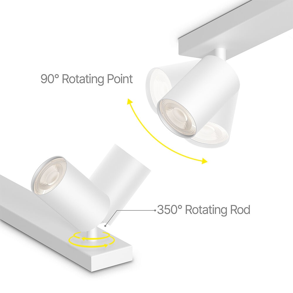 Spot aplicat GU10 triplu Beta, aluminiu, alb, IP20, Braytron - imagine 3