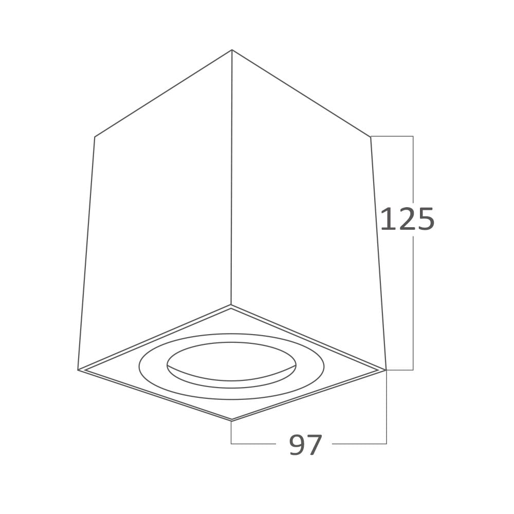 Spot Gama BH04-00210, patrat, 1xGU10, alb, IP20, Braytron