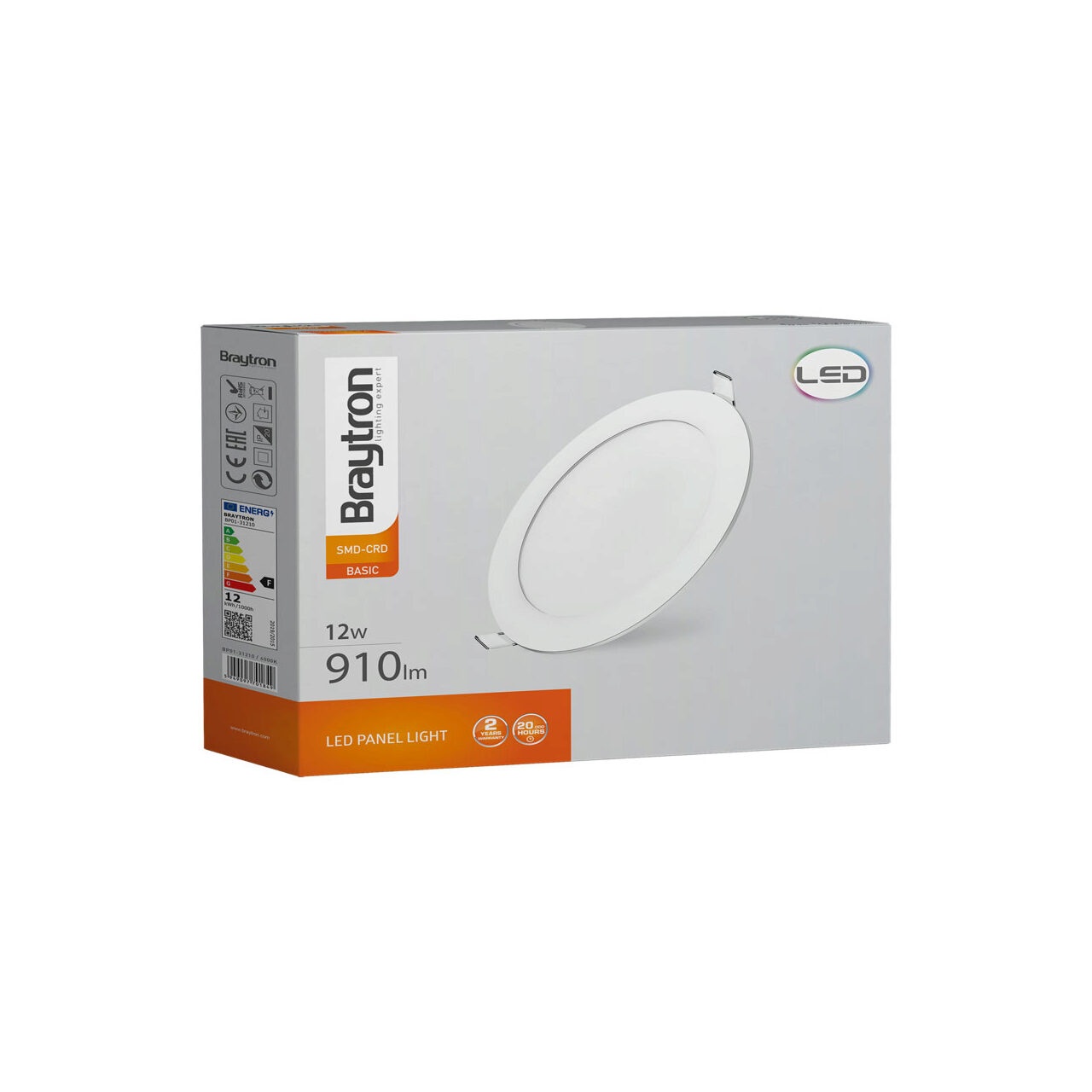 Spot LED 12W Incastrat, Rotund, Braytron, 910lm, Lumina Rece (6500K), Alb - imagine 6
