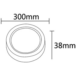 Spot LED 24W Aplicat, Rotund, Braytron, 1850lm, Lumina Neutra (4200K), Alb