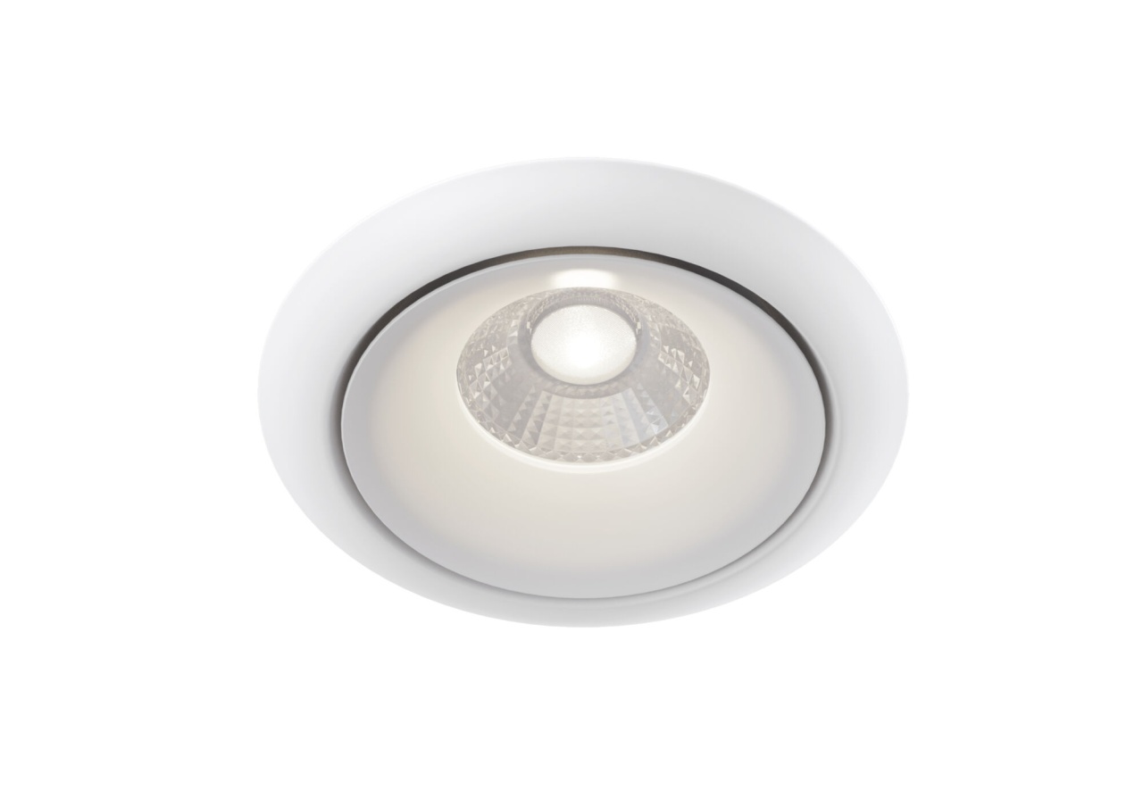 Spot LED 8W Incastrat, Maytoni, 650lm, Lumina Calda (3000K), Alb