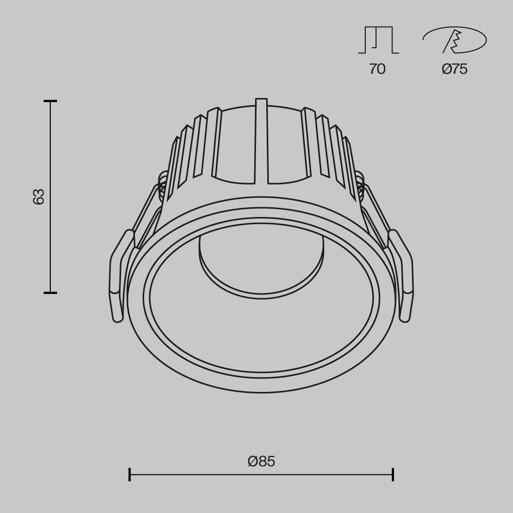 Spot LED Alfa DL043-01-15W4K-D-RD-WB, dimabil, 15W, 1150lm, lumina neutra, IP20, alb+negru, Maytoni