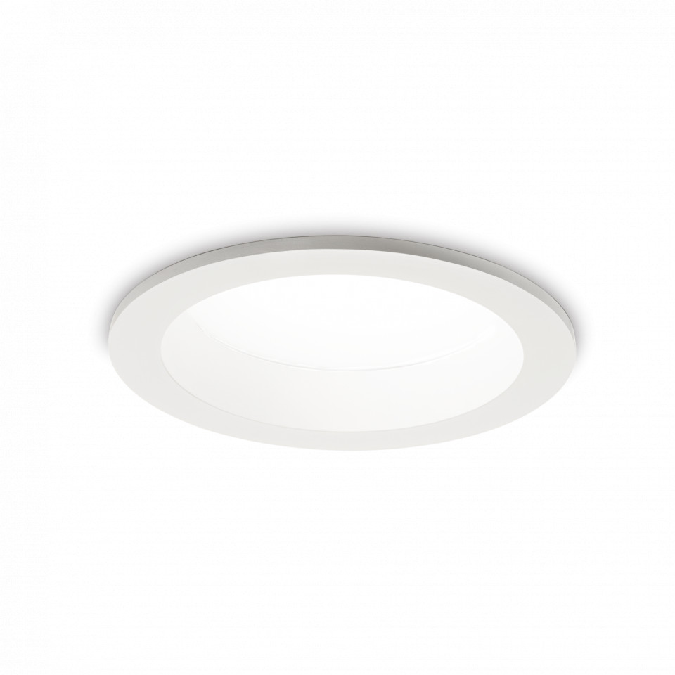 Spot LED Basic Fi Wide 193403, 10W, 1100lm, lumina neutra, IP20, alb, Ideal Lux