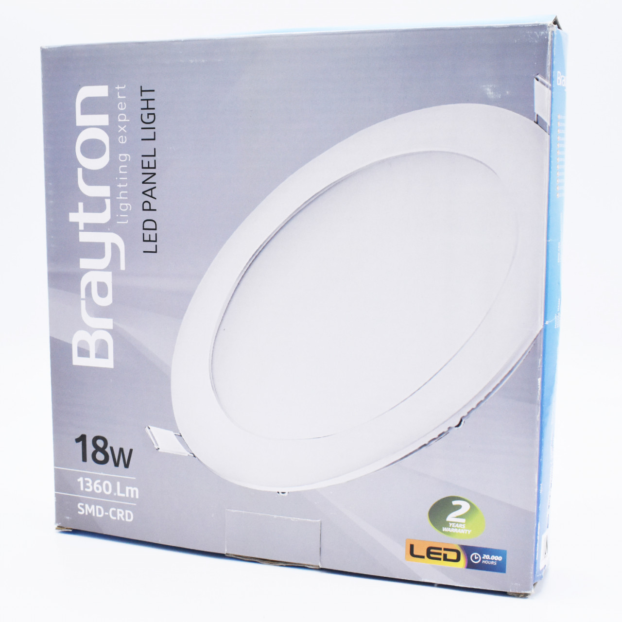 Spot LED BP01-31830, rotund, incastrat, 18W, 1360lm, lumina rece, IP20, alb, Braytron