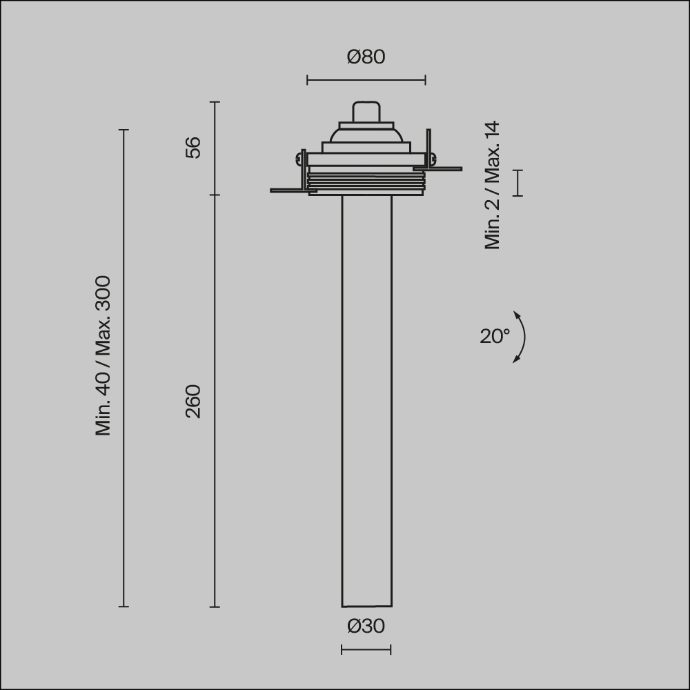 Spot LED Focus T C140TRS-L300-7W3K-W, incastrat, 7W, 460lm, lumina calda, IP20, alb, Maytoni