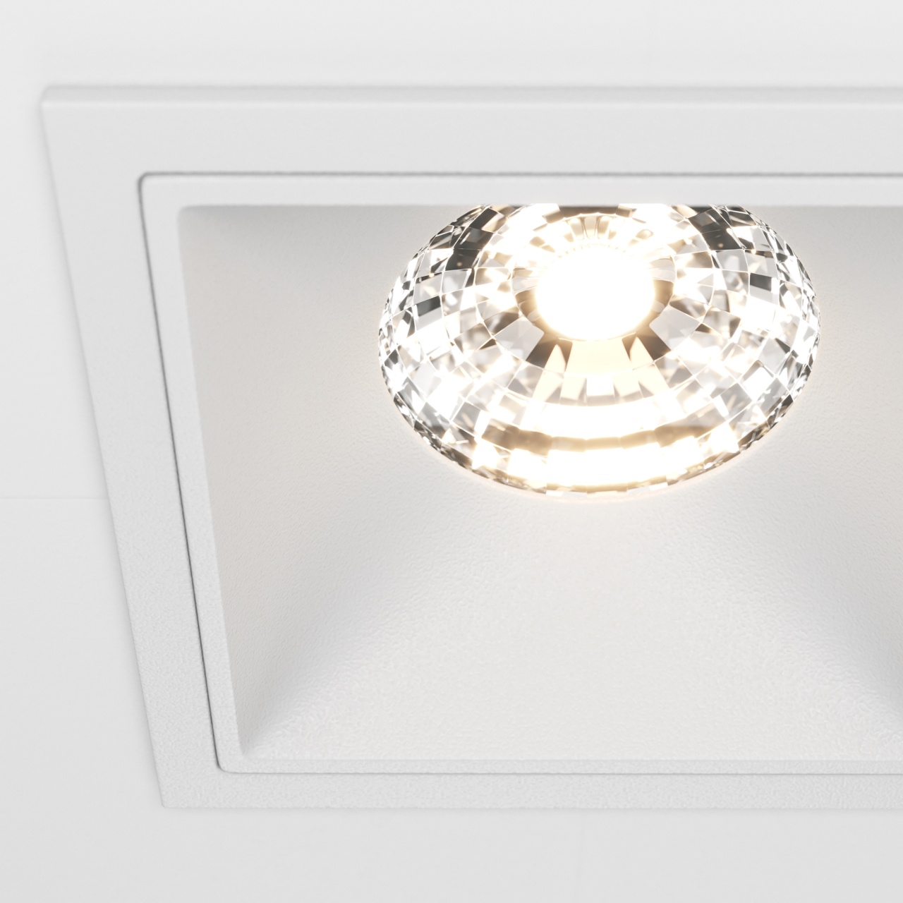 Spot LED incastrat Maytoni DL043-01-15W3K-SQ-W, 15W, 1150lm, 3000K, IP20, alb - 1 | YEO