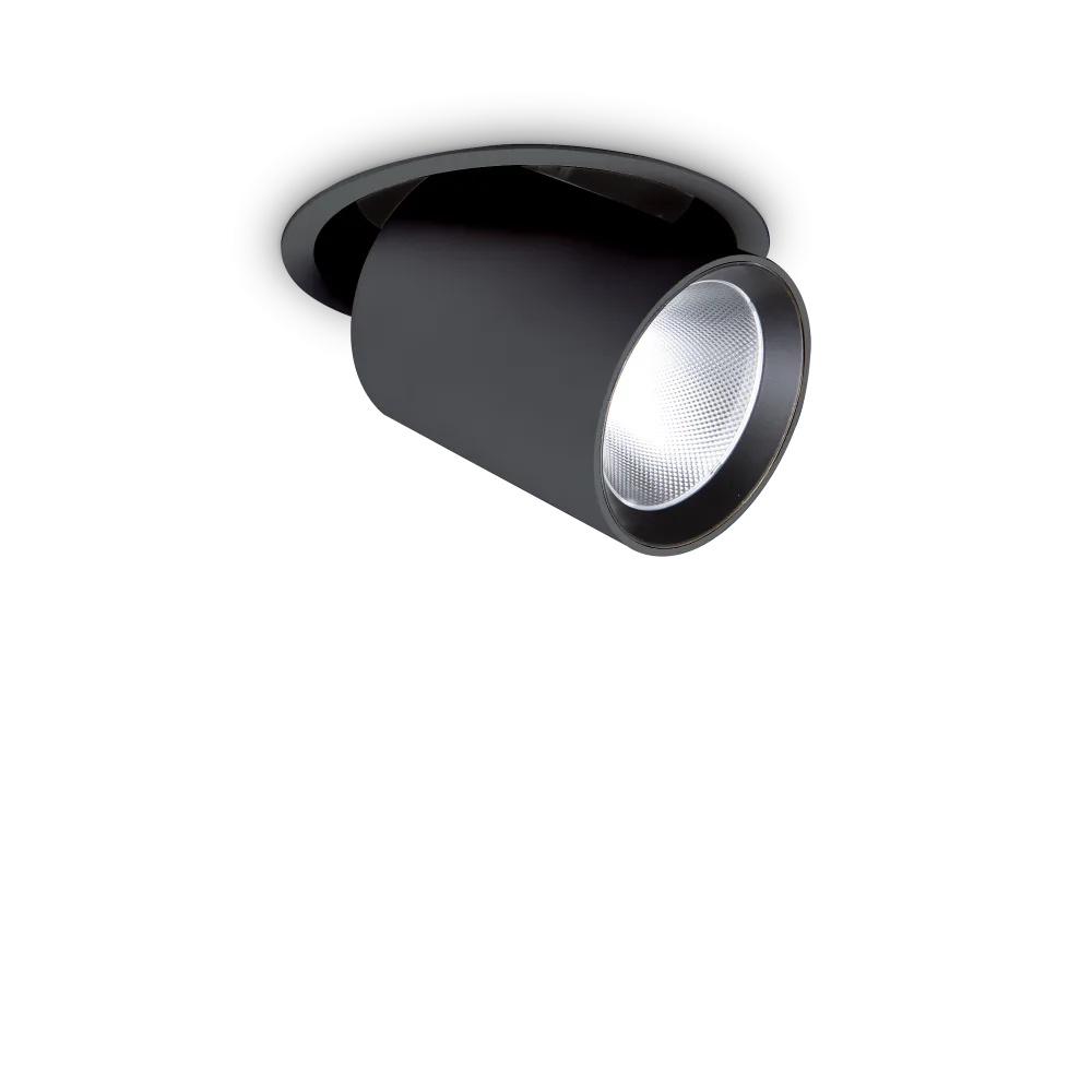 Spot LED incastrat Nova, 20W, 1720lm, lumina calda (3000 K), IP20, negru, Ideal Lux