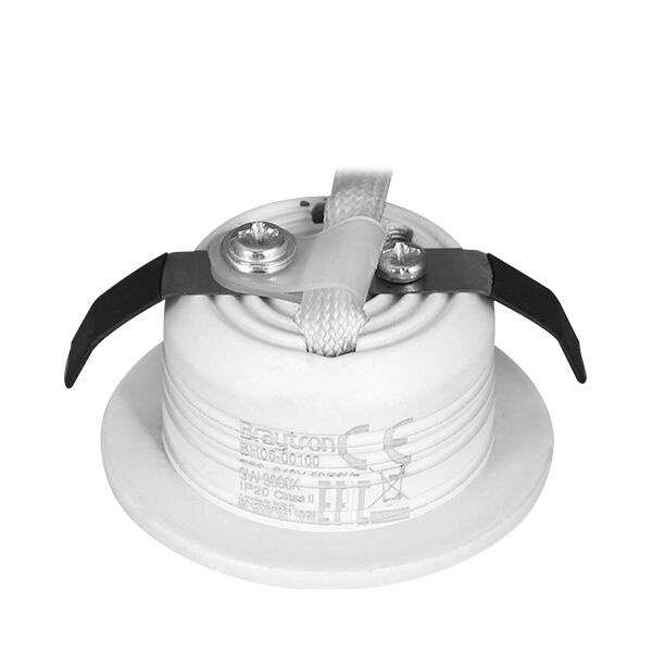 Spot LED incastrat rotund MiniCOB 3W, alb, lumina calda (3000 K), IP20, Braytron - imagine 3
