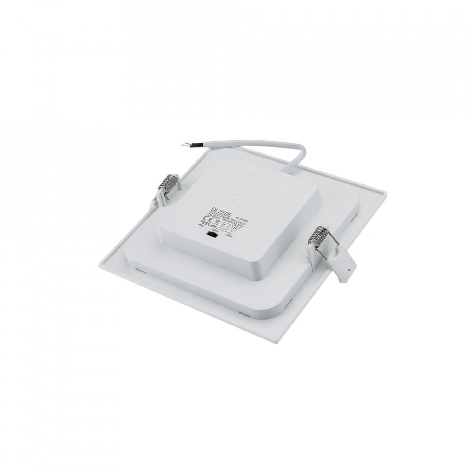 Spot LED OP2597, patrat, incastrat, 24W, 2150lm, lumina calda+neutra+rece, IP20, alb, Optonica