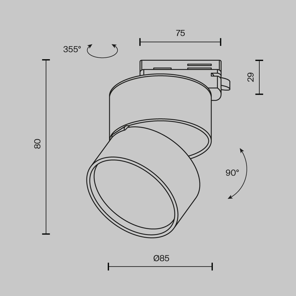 Spot LED pe Sina, 12W, Maytoni Onda, 850lm, Lumina Calda (3000 K), Alb