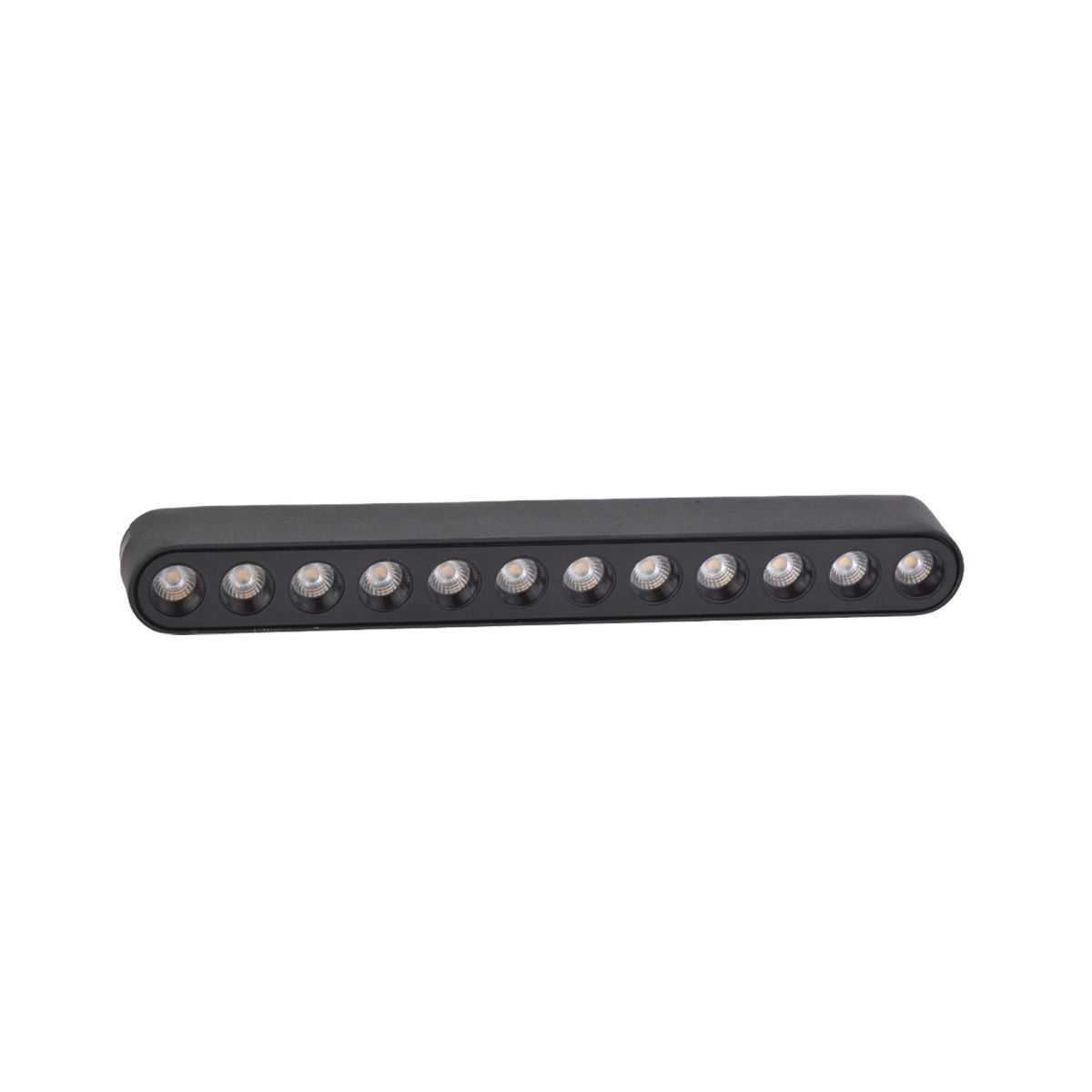 Spot LED pentru sina magnetica slim, liniar, 12W, lumina neutra(4000 K), negru, 1340 lm, Klausen