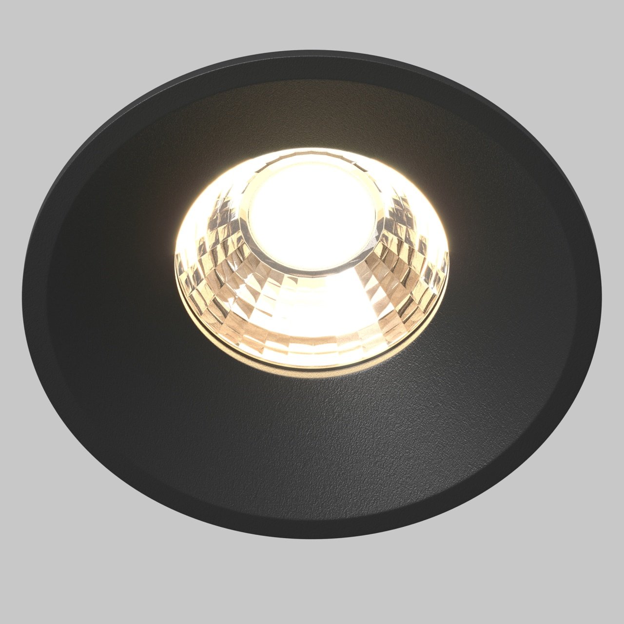 Spot LED Round DL058-12W3K-B, incastrat, 12W, 910lm, lumina calda, IP20, negru, Maytoni - 1 | YEO