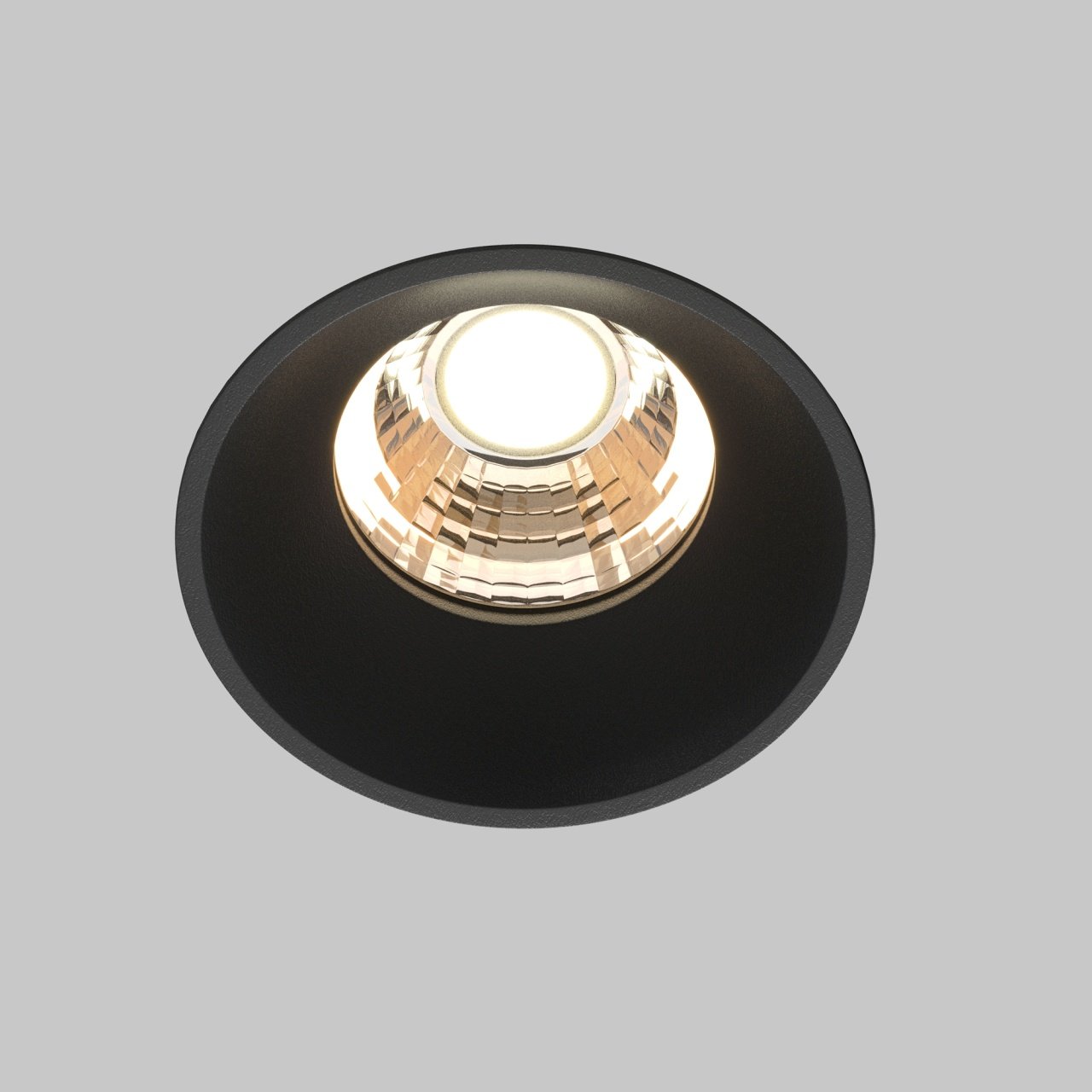 Spot LED Round DL058-7W3K-TRS-B, incastrat, 7W, 450lm, lumina calda, IP20, negru, Maytoni - 1 | YEO