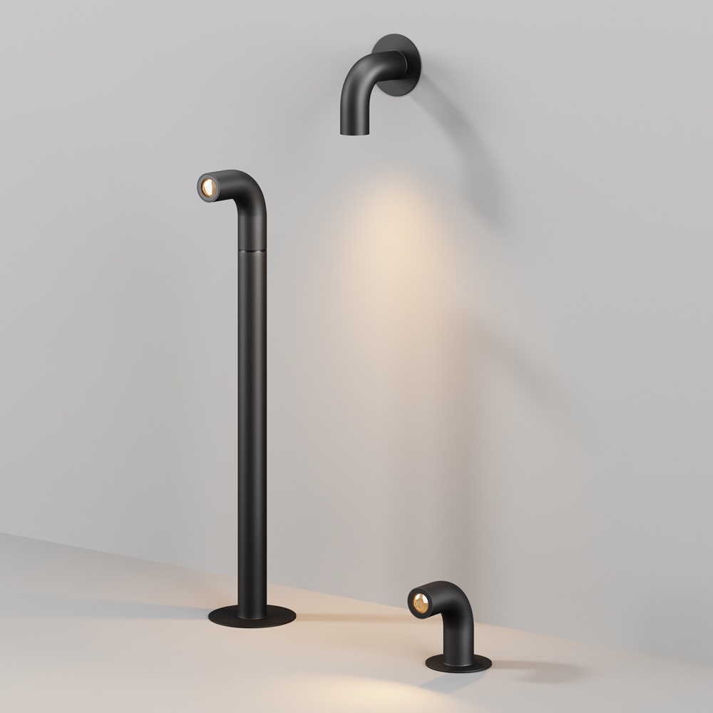 Stalp exterior Sleek, 4W, lumina calda (3000K), IP65, grafit, Maytoni - imagine 3