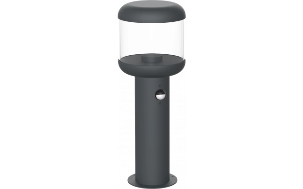 Stalp gradina exterior, Optonica, E27, 145x350mm, negru, IP54, senzor miscare
