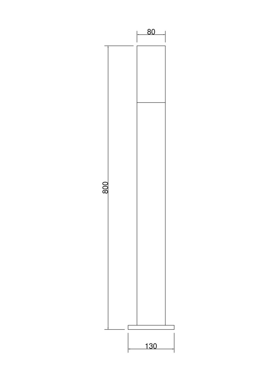 Stalp pentru exterior Willis O418FL-01GR1, 1xE27, grafit, IP54, Maytoni