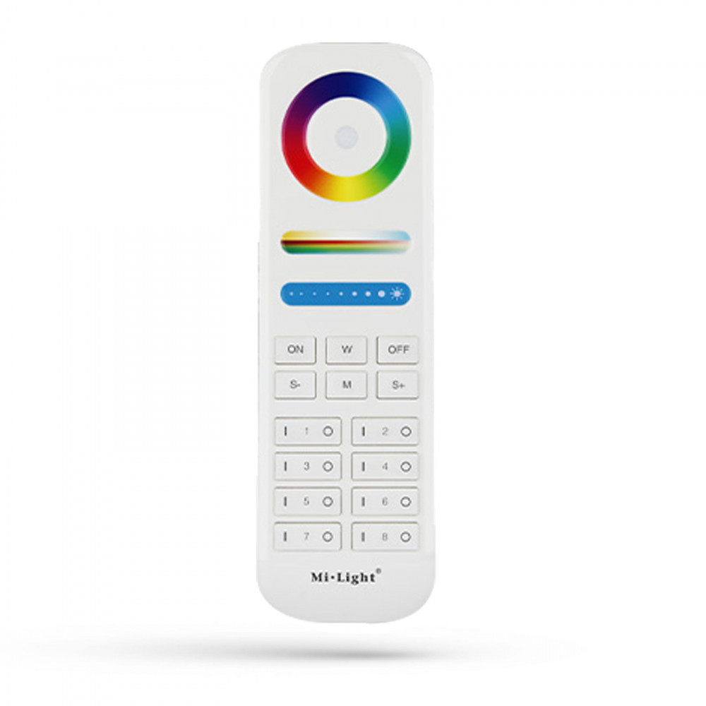 Telecomanda banda led RGBW+CCT Milight, compatibila cu controllere Milight, 8 zone, alba