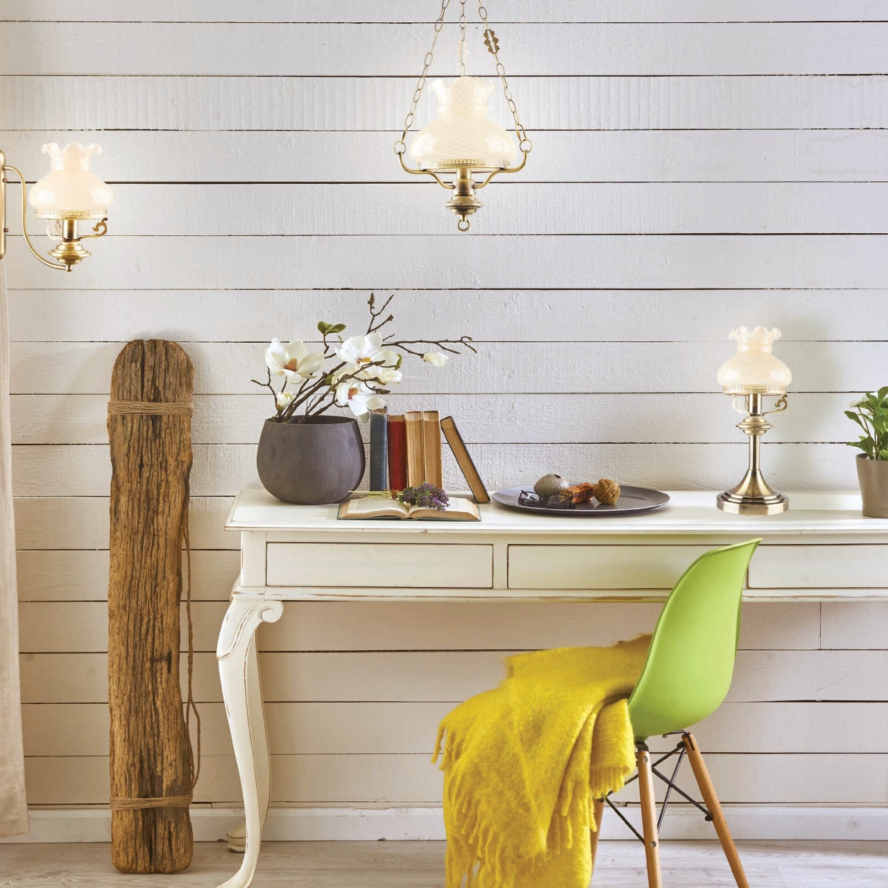 Veioza Russet KL108019, cu intrerupator, 1xE27, bronz+crem, IP20, Klausen - imagine 5