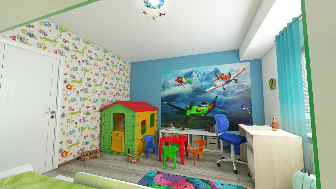 Veioza Teddy, 1xE27, albastra + crom, Klausen - imagine 5