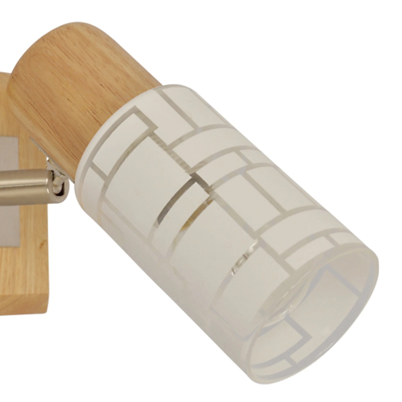 Aplica Aldo KL-9110, 1xE14, lemn natur si alb, stil clasic, IP20 - imagine 2