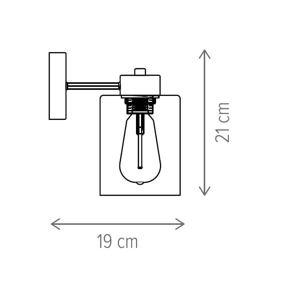 Aplica Arrow KL 101040, 1xE27, aurie+transparenta, IP20, Klausen - 3 | YEO