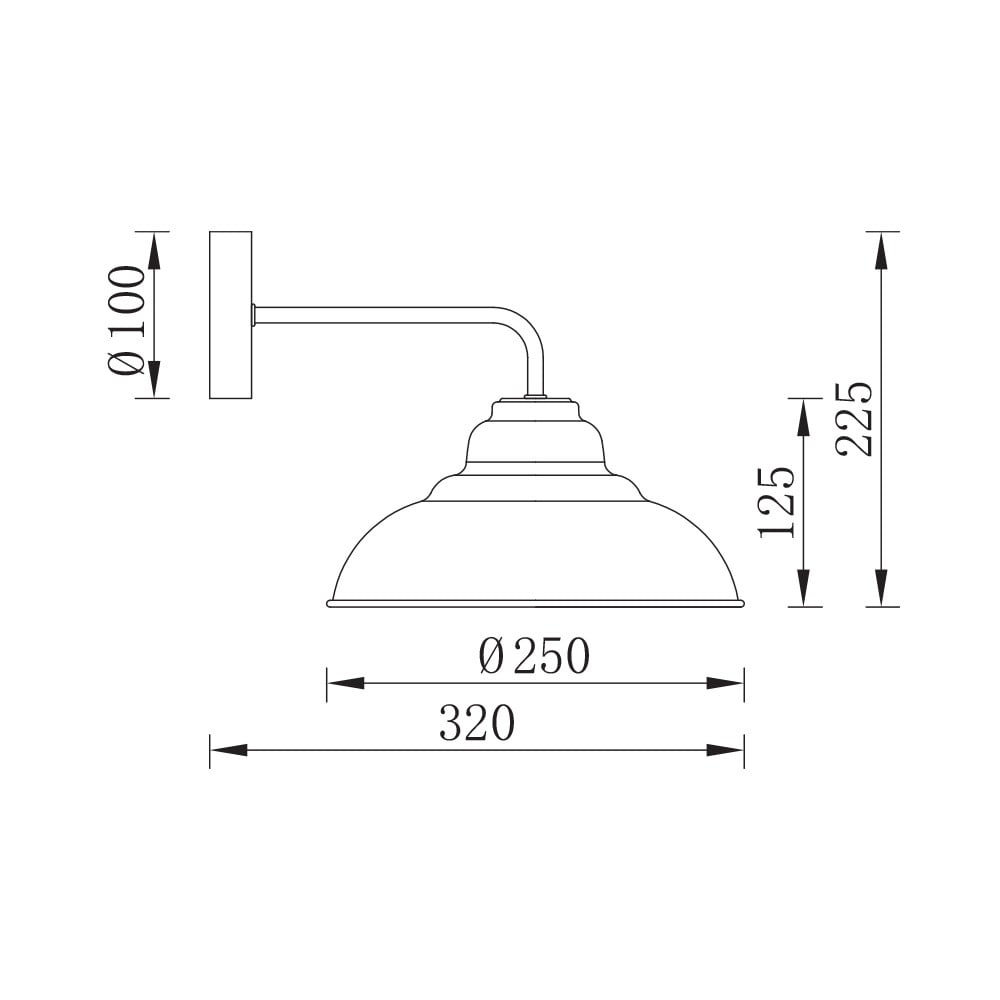 Aplica Braytron BR-BV05-00025, 1xE27, negru