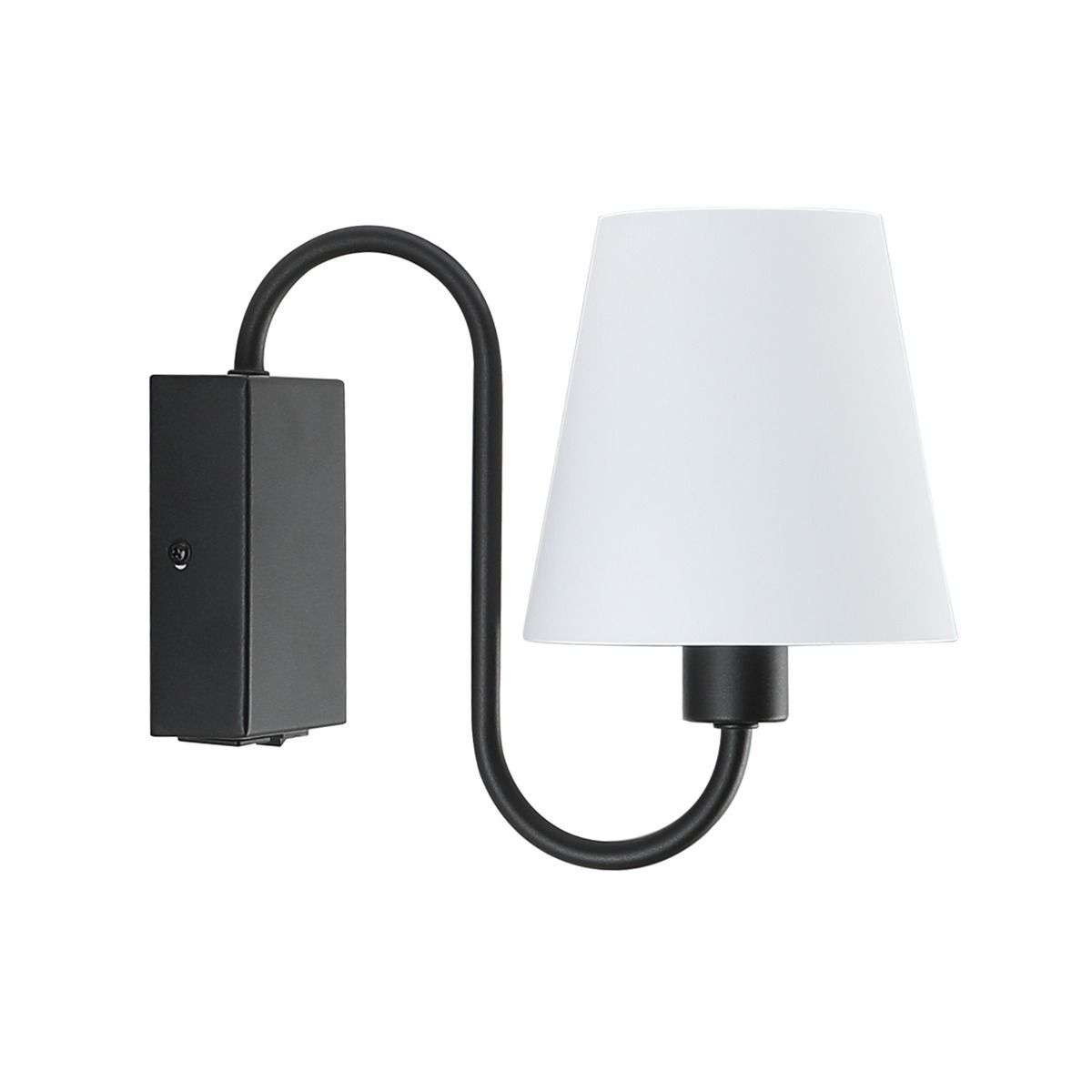 Aplica Classic AP1 B, E14, neagra, alba, Klausen