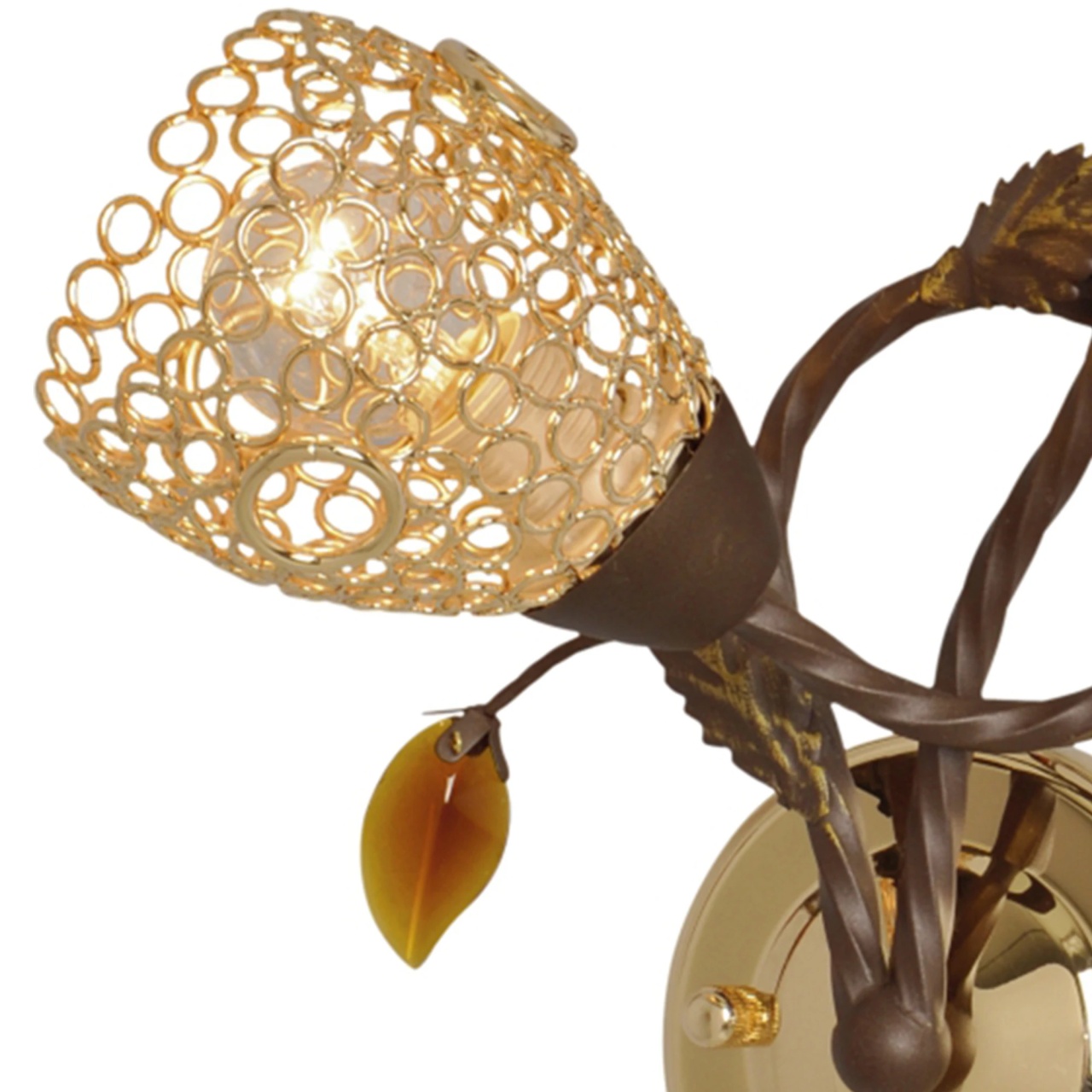 Aplica Egipt KL-7160, 2xE14, metal maro auriu, stil clasic elegant, IP20, Klausen - imagine 2