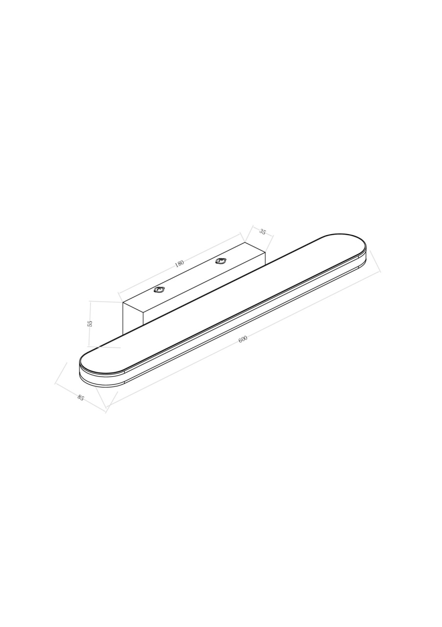 Aplica LED Epic MIR009WL-L12CH4K, 12W, 650lm, lumina neutra, IP20, crom, Maytoni