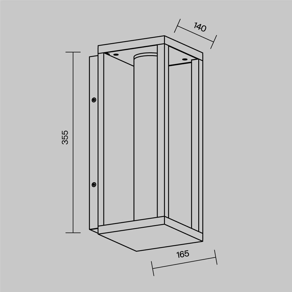 Aplica LED exterior Expo, 12W, lumina calda (3000K), IP54, neagra, Maytoni - imagine 5