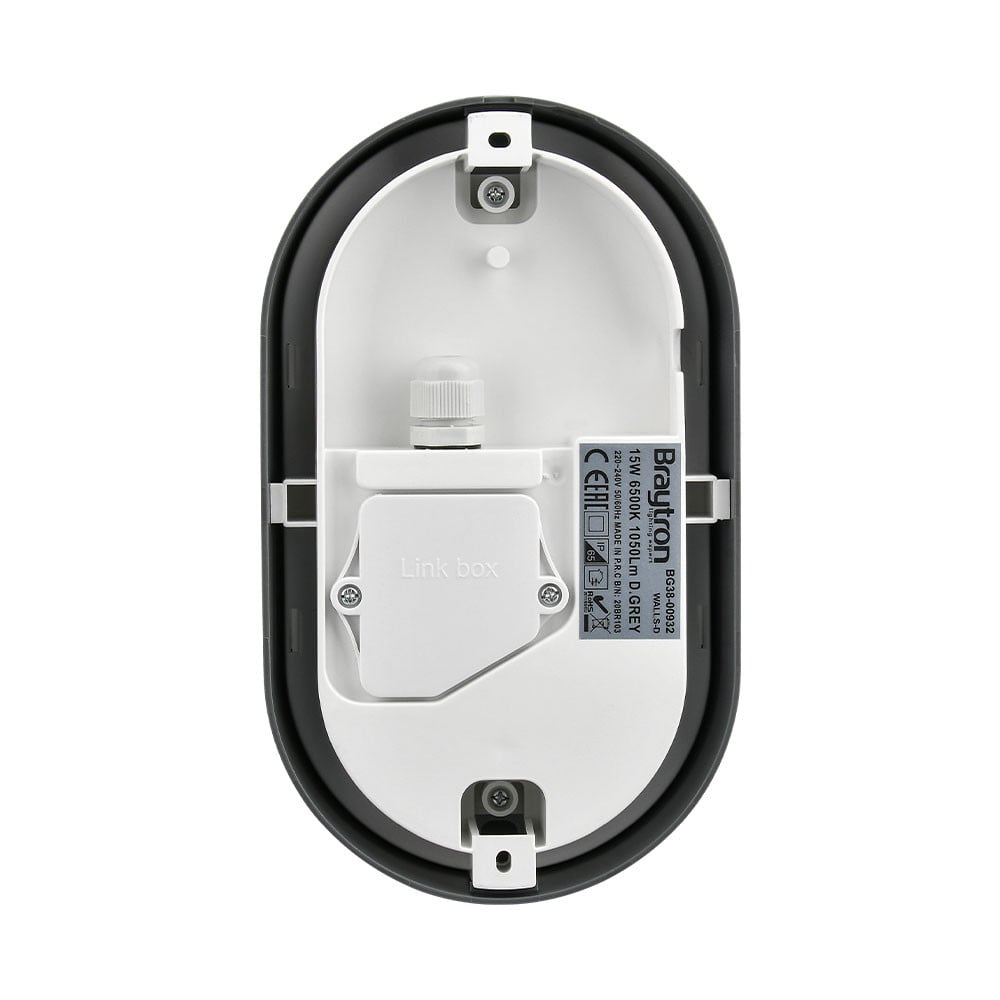 Aplica LED pentru exterior Elp, 15W, 1450lm, lumina calda (3000K), gri, Braytron - 3 | YEO