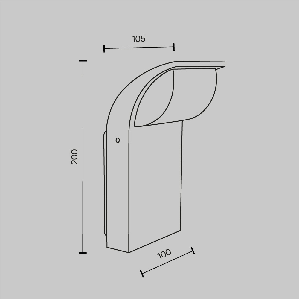 Aplica pentru exterior LED Stock O446WL-W7GF3K, 7W, 450lm, lumina calda, IP65, grafit, Maytoni