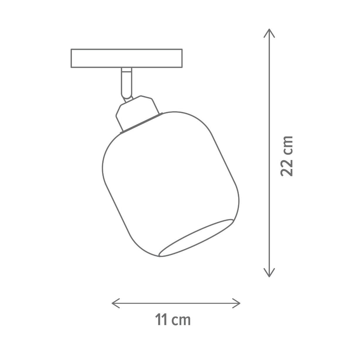 Aplica Sundre AP1, E27, alba, neagra, Klausen
